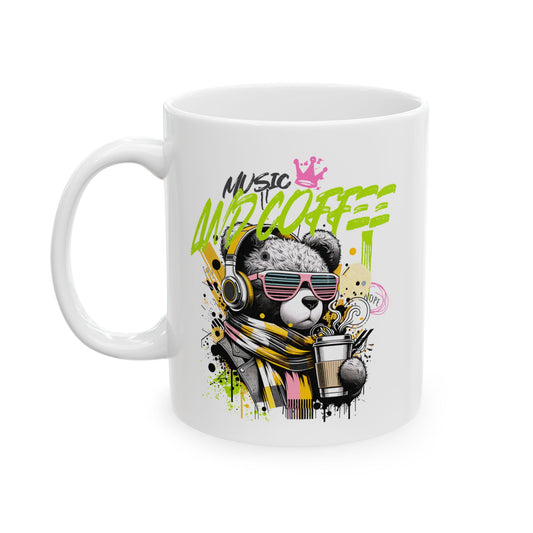 Music and Coffee Ceramic Mug