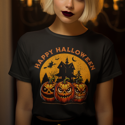 Halloween Pumpkin Tee, Shirt, Costume, Fall Season, Jack O Lantern Unisex Jersey