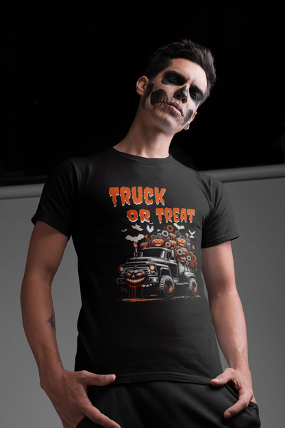 Halloween Truck Unisex Tee, Spooky Trick or Treat T-shirt