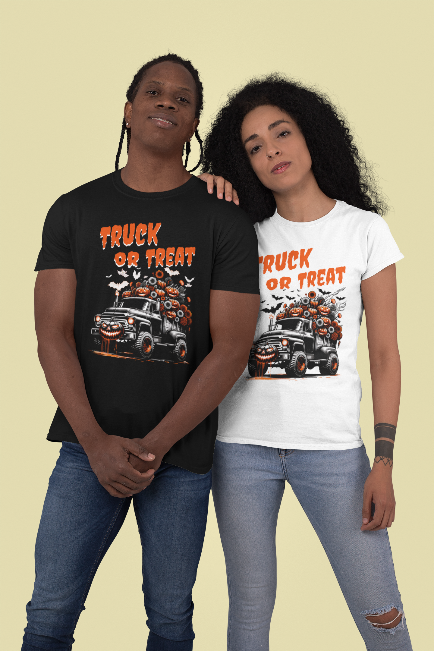 Halloween Truck Unisex Tee, Spooky Trick or Treat T-shirt