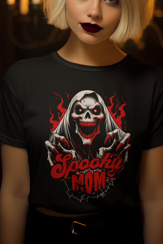 Halloween Spooky Mom Tee, Halloween Costume Shirt, Unisex Halloween T-Shirt,