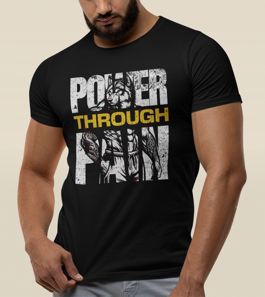 Wolf Bodybuilding - Power Through Pain Gym  Unisex T-Shirt