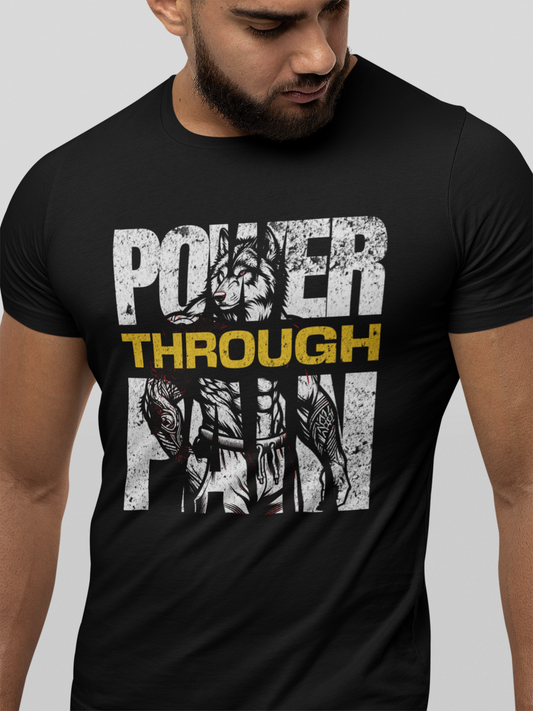 Wolf Bodybuilding - Power Through Pain Gym  Unisex T-Shirt