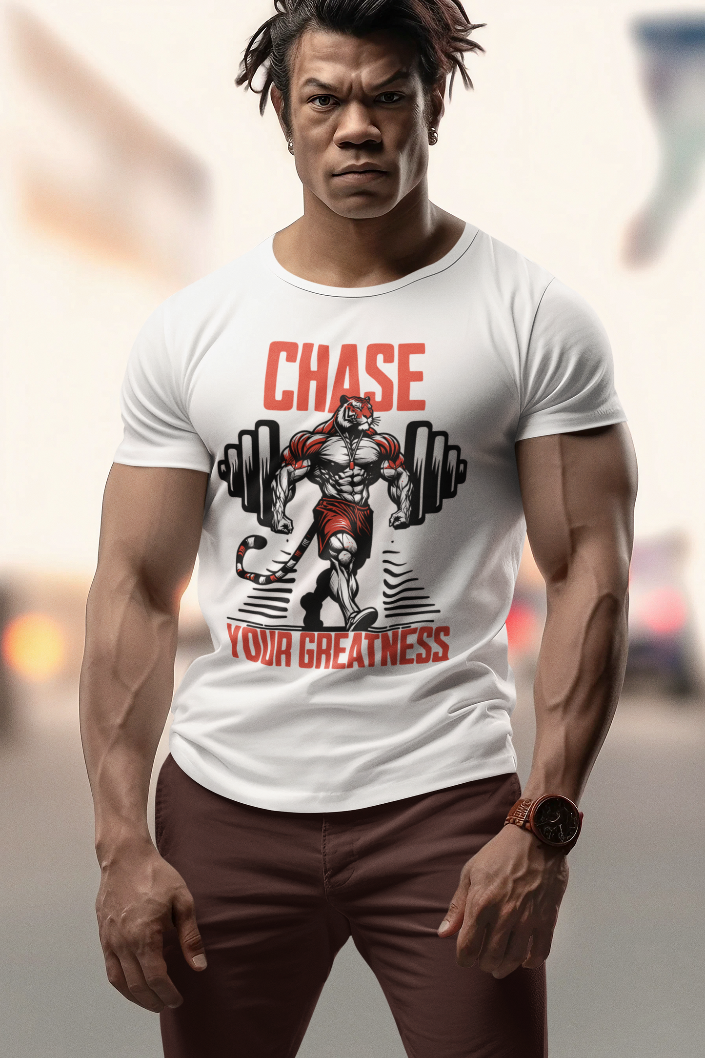 Motivational Tiger - Chase Your Greatness T-Shirt