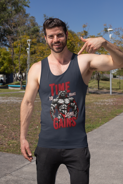 Bear Time to Make Gains Tank Top