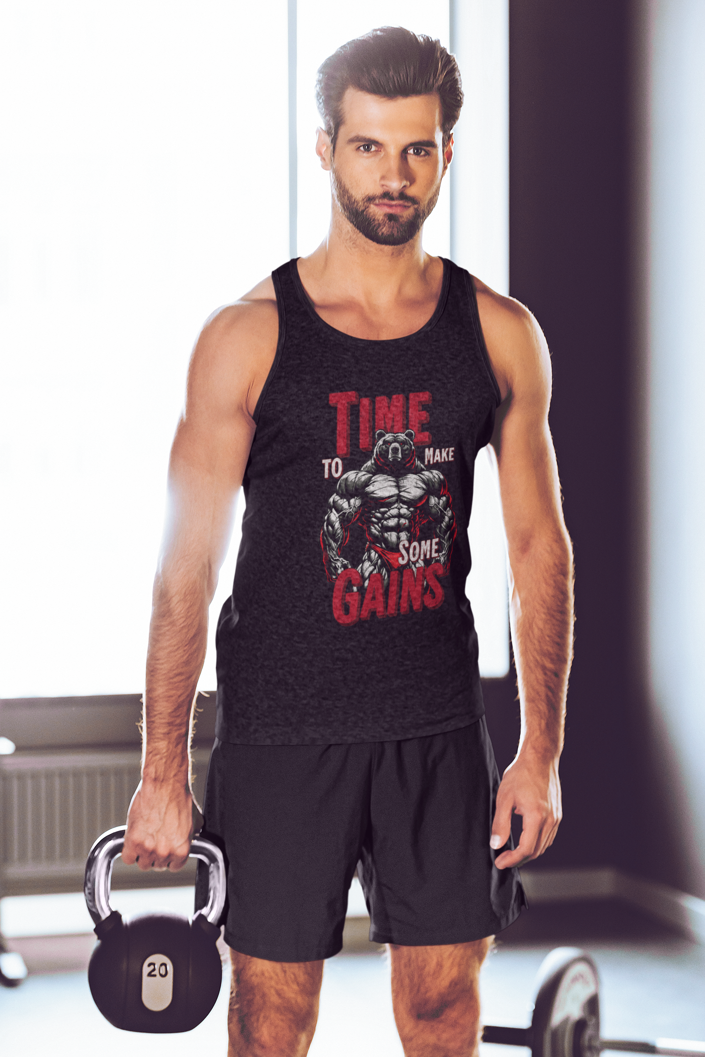 Bear Time to Make Gains Tank Top