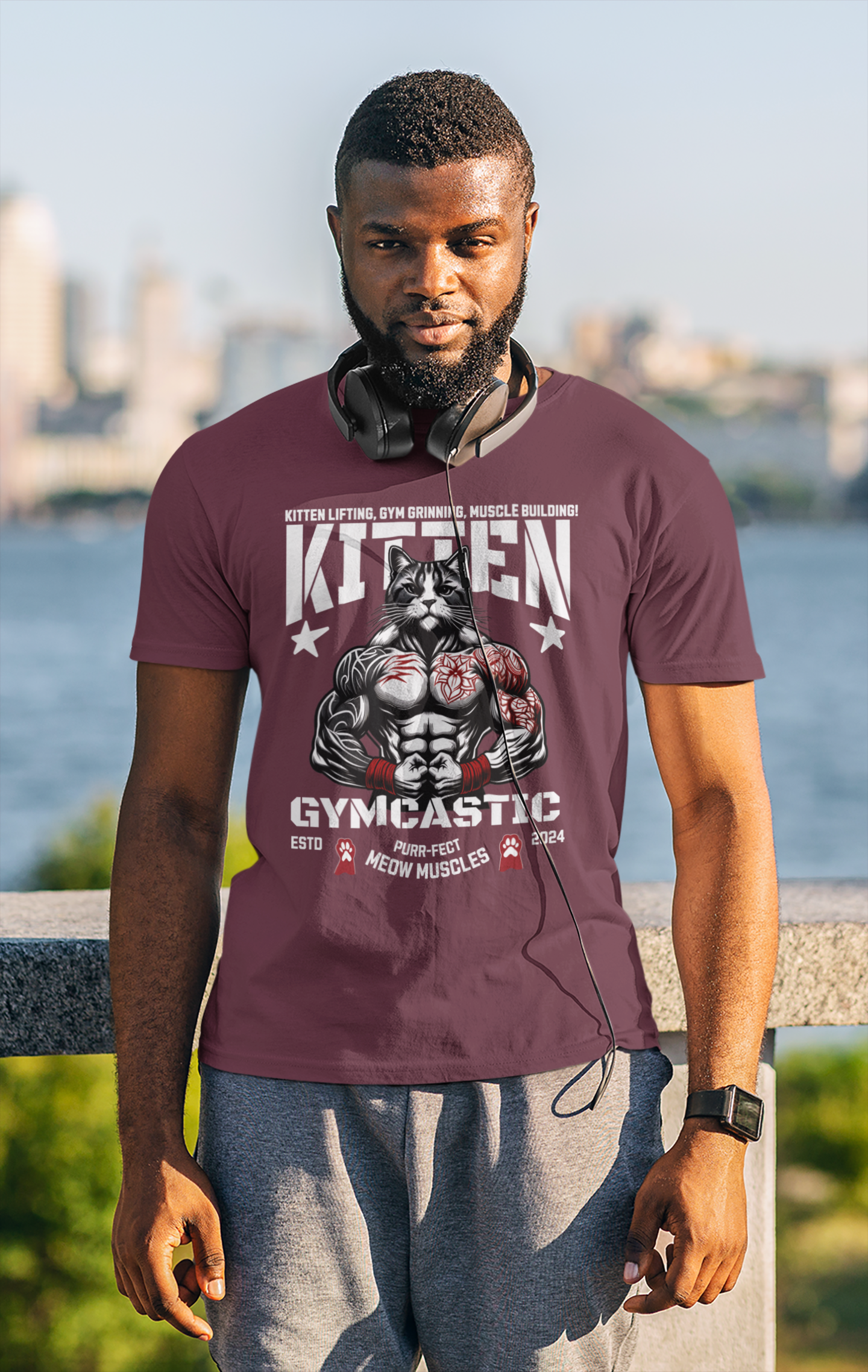 Cat Bodybuilding T-Shirt