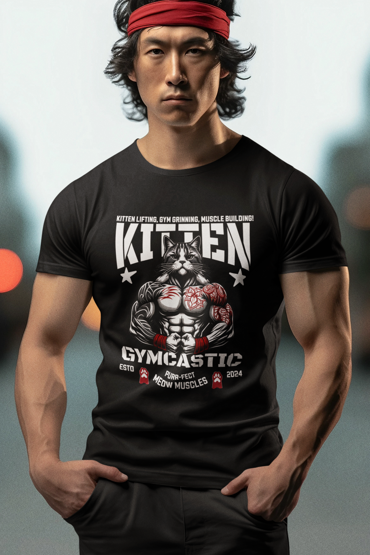 Cat Bodybuilding T-Shirt