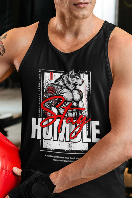Wolf Fitness Stay Humble Workout Apparel Tank Top