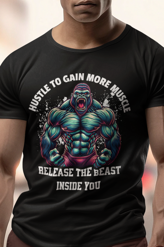 Muscle Hustle Unisex - Fitness Motivation T-Shirt
