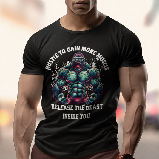 Muscle Hustle Unisex - Fitness Motivation T-Shirt