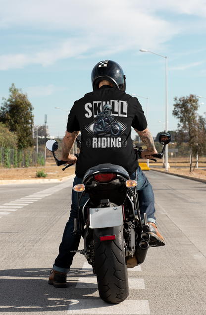 Skull Riding, Motorcycle Ride Unisex T-Shirt