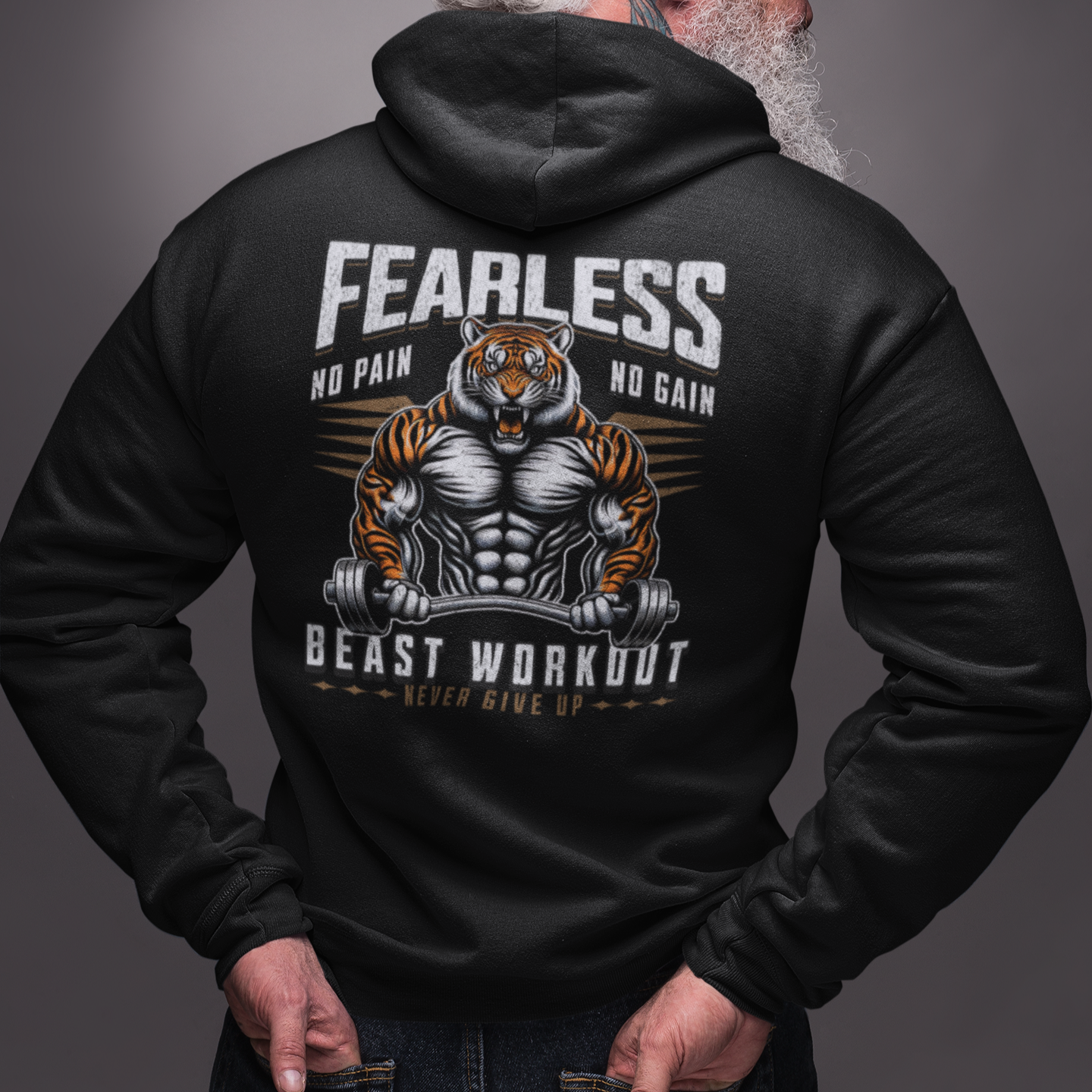 Fearless Tiger Bodybuilding Hoodie