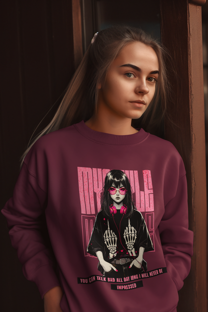 Crewneck Sweatshirt - Stylish Girl Design