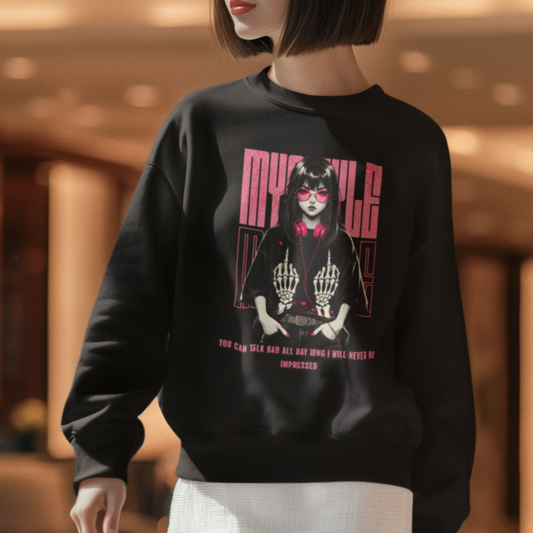 Crewneck Sweatshirt - Stylish Girl Design