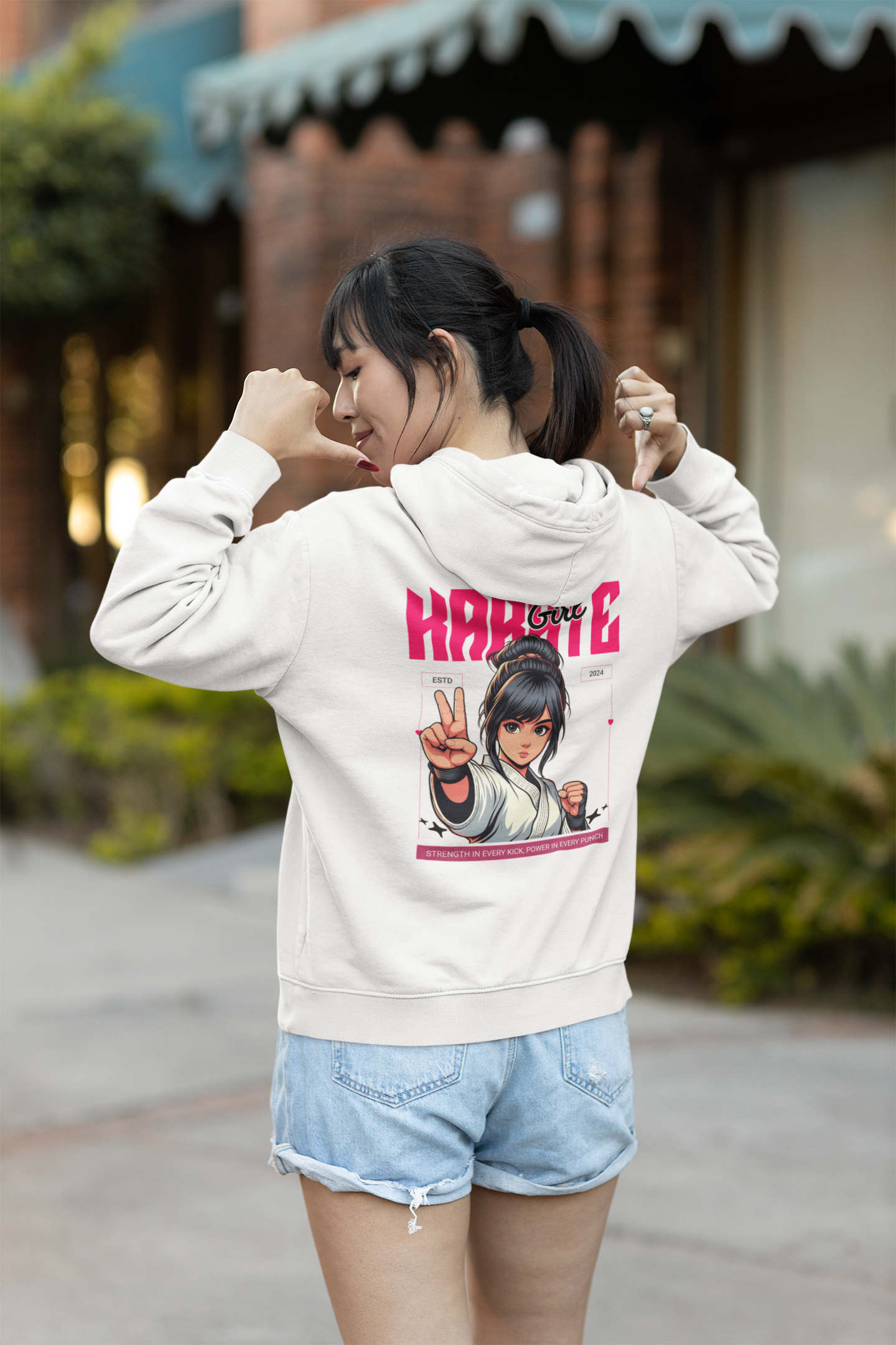 Karate Girl Hoodie Design