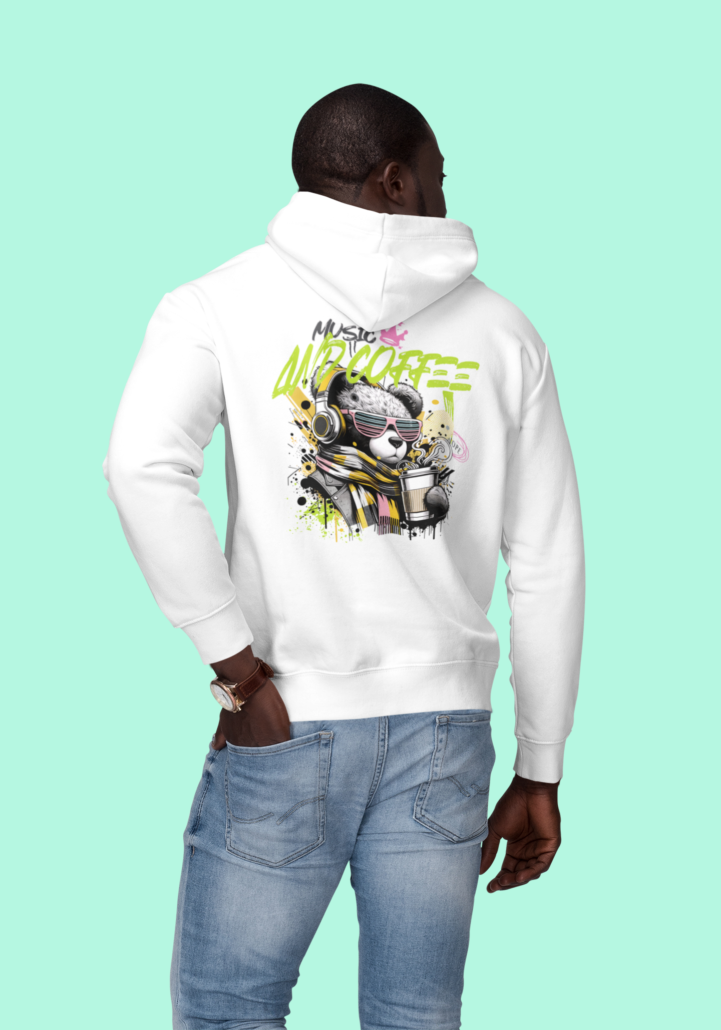 Music and Coffee Hoodie Design