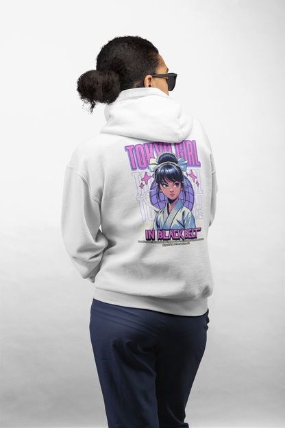 Hoodie Tokyo Girl in Black Belt