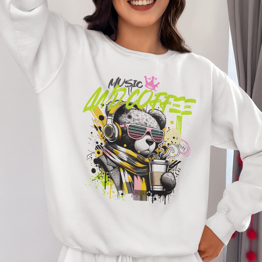 Coffee and Music Crewneck Sweatshirt