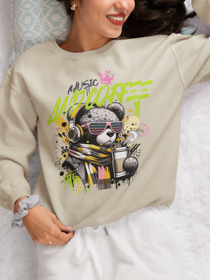 Coffee and Music Crewneck Sweatshirt