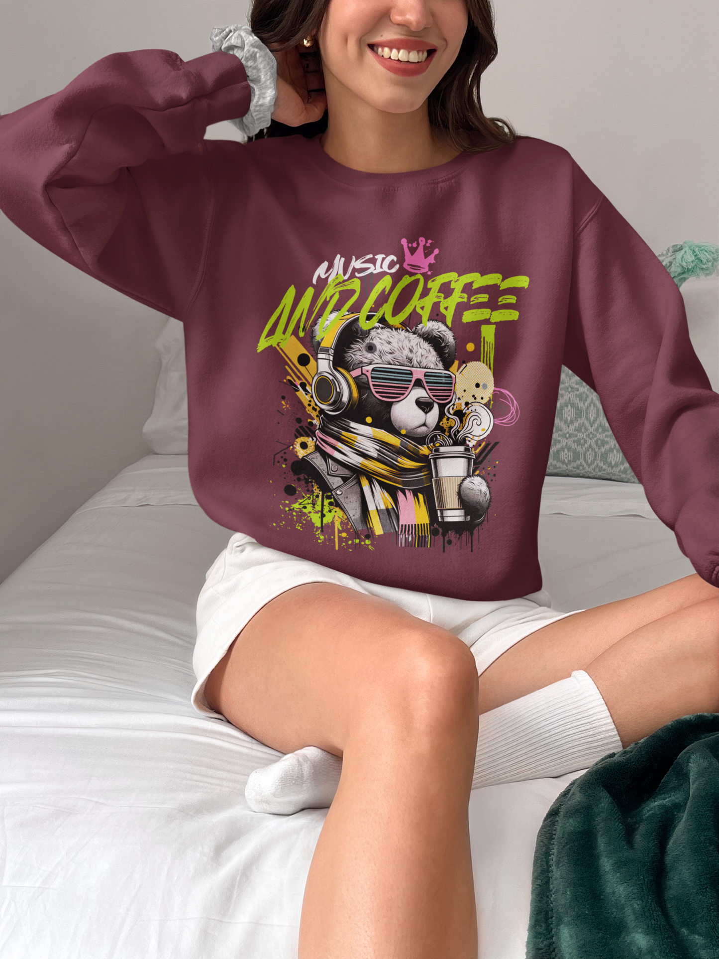 Coffee and Music Crewneck Sweatshirt