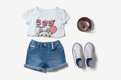Kawaii Tee with Balloon Design - Youth