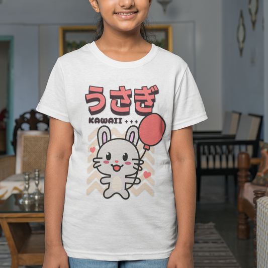 Kawaii Tee with Balloon Design - Youth