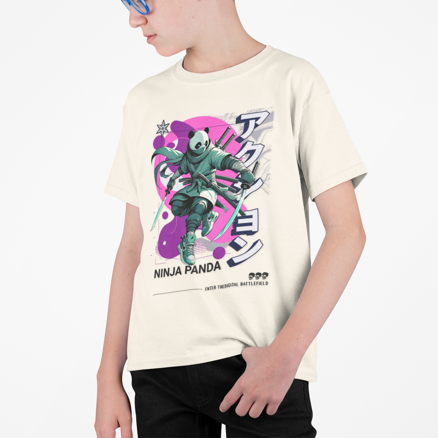 Youth Tee - Ninja Panda Design