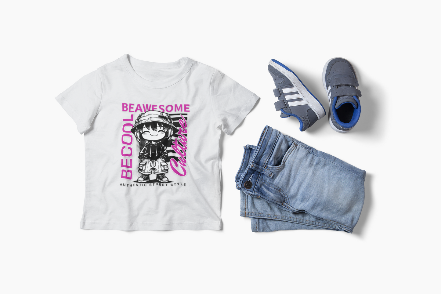 Youth T-Shirt - Be Cool Be Awesome Design
