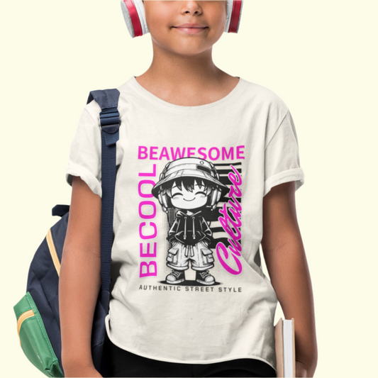 Youth T-Shirt - Be Cool Be Awesome Design