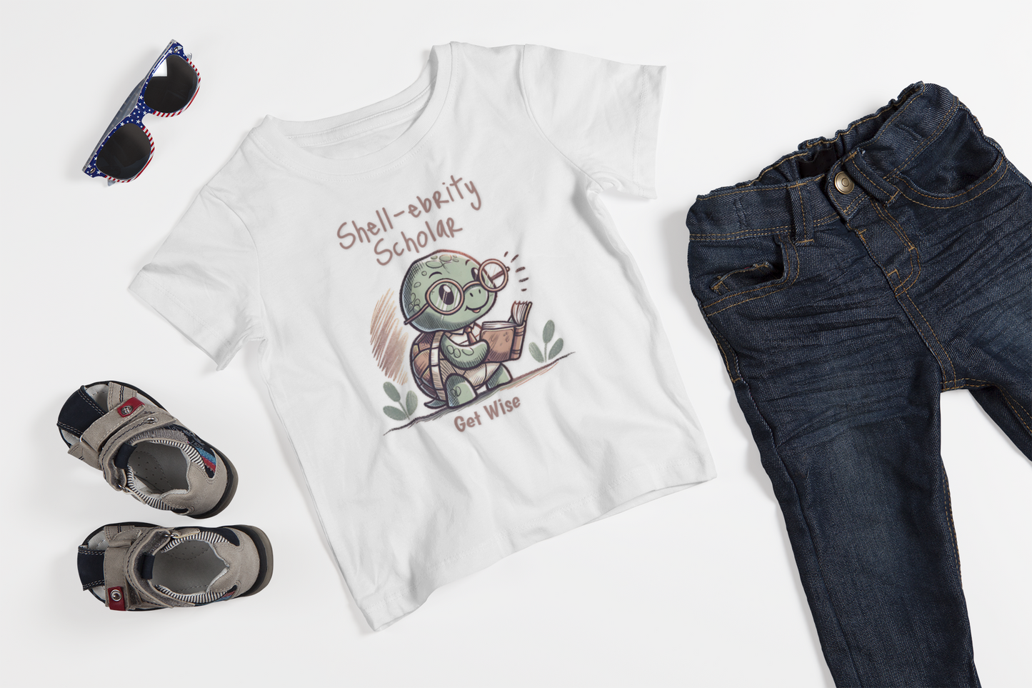 Turtle Youth Tee - Smart Turtle Reading Book