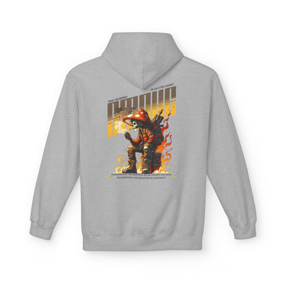 Skeleton in Fire Hoodie Design