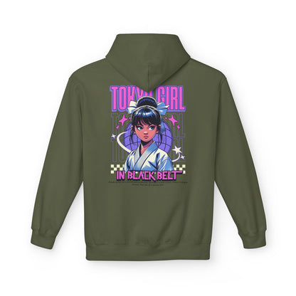 Hoodie Tokyo Girl in Black Belt