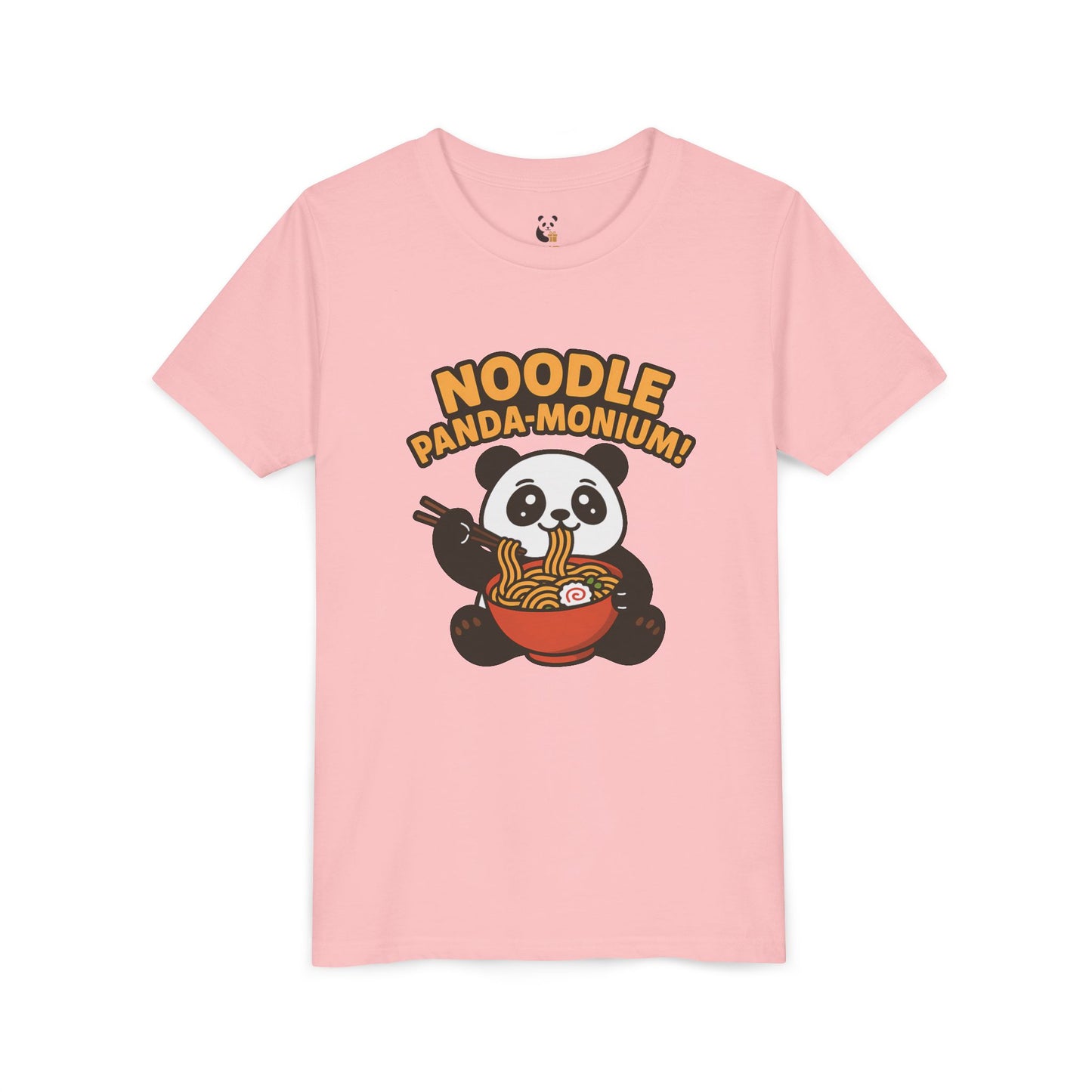 Kids Tee - Cute Panda Eating Noodle Design