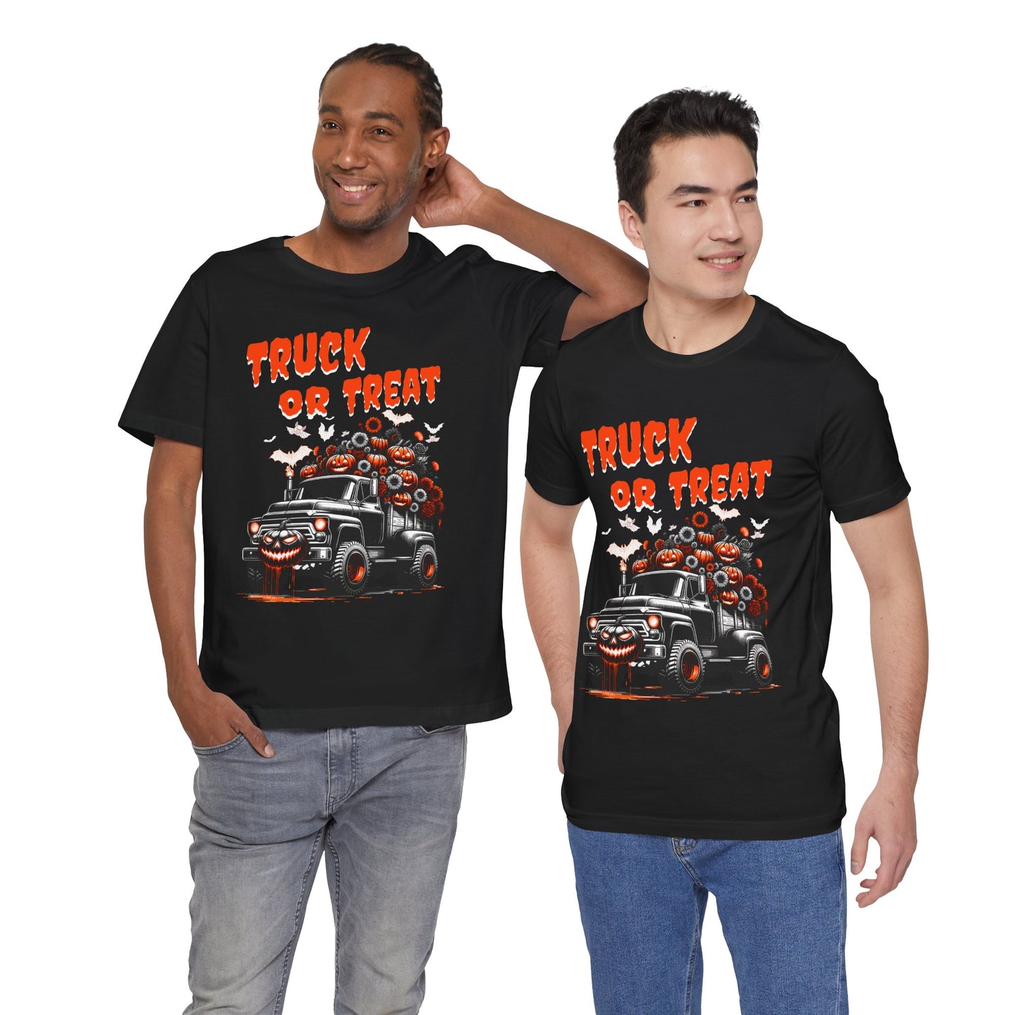 Halloween Truck Unisex Tee, Spooky Trick or Treat T-shirt
