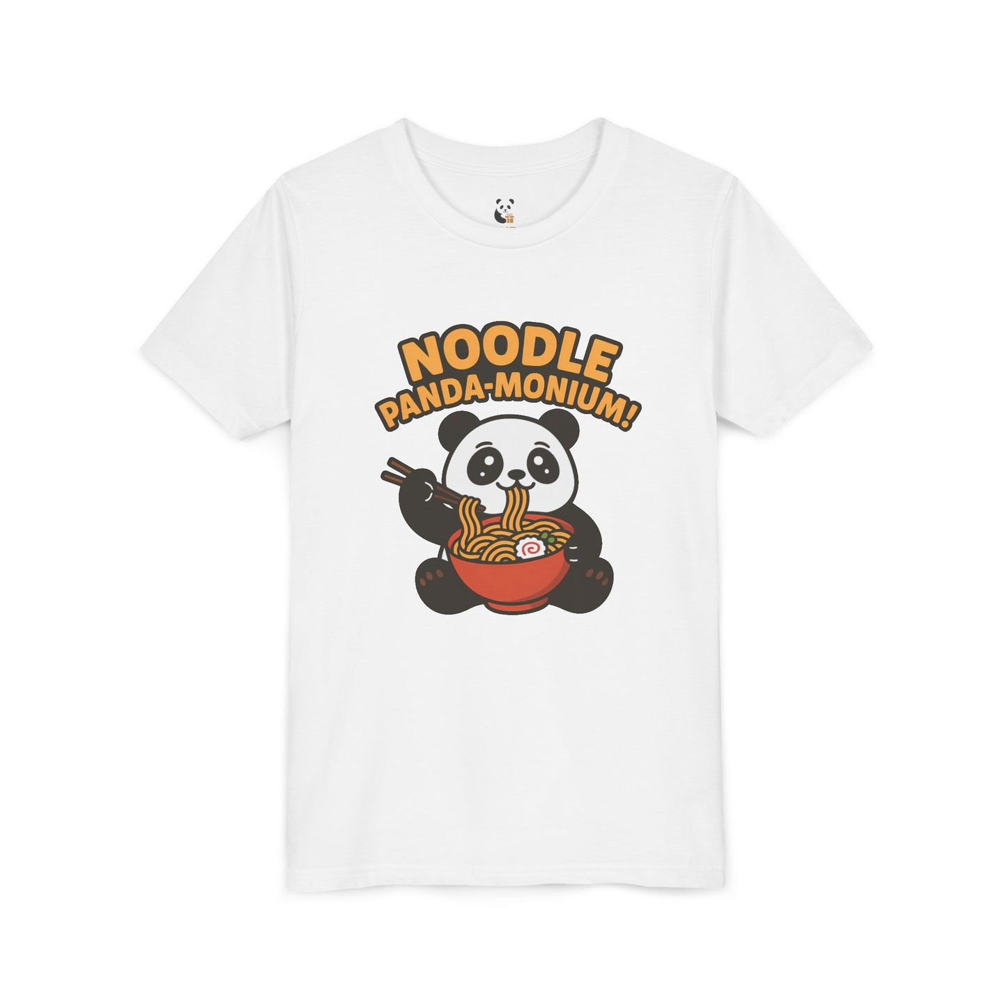 Kids Tee - Cute Panda Eating Noodle Design
