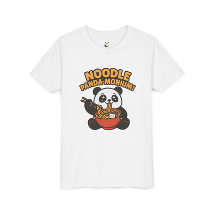 Kids Tee - Cute Panda Eating Noodle Design
