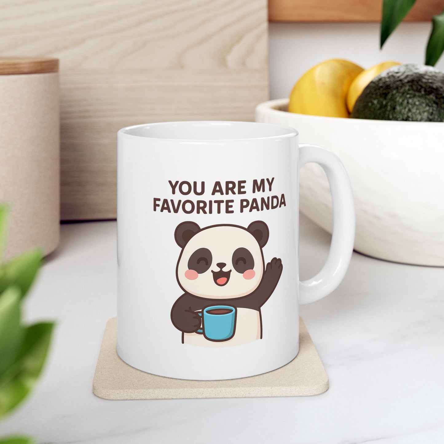 Coffee Mug - Cute Panda with Coffee Design