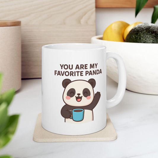 Coffee Mug - Cute Panda with Coffee Design