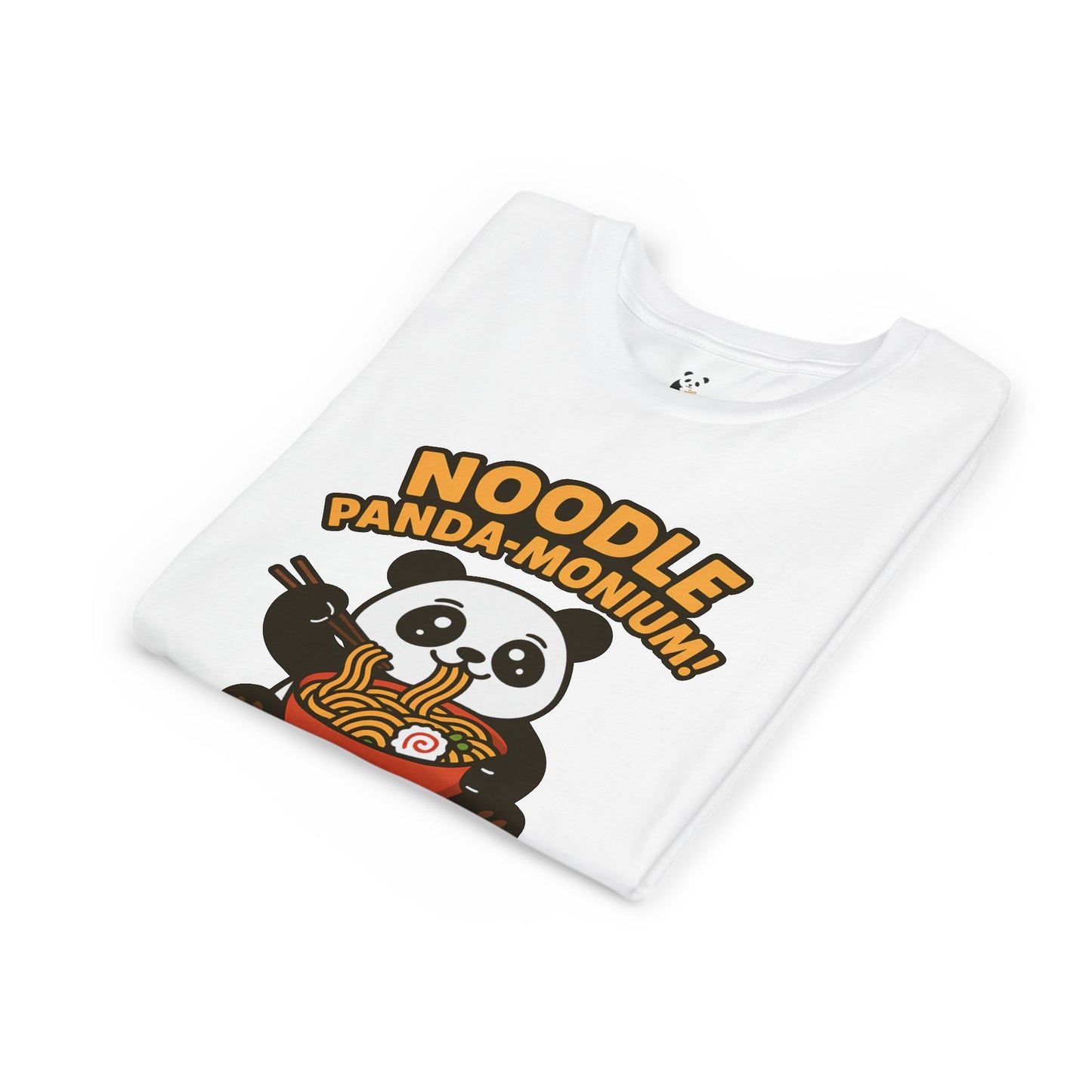 Kids Tee - Cute Panda Eating Noodle Design