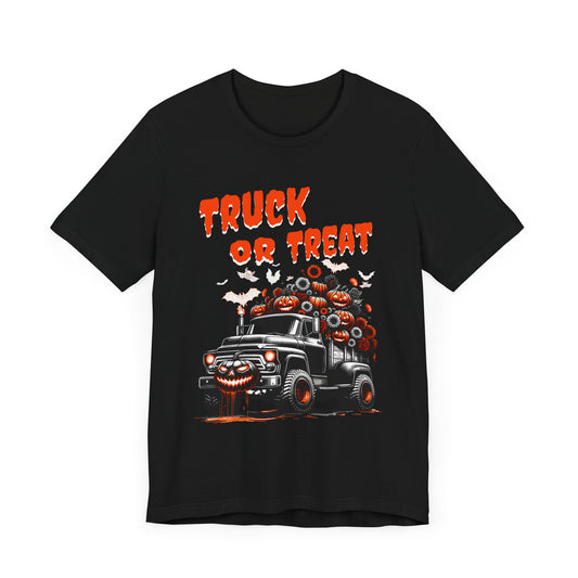 Halloween Truck Unisex Tee, Spooky Trick or Treat T-shirt