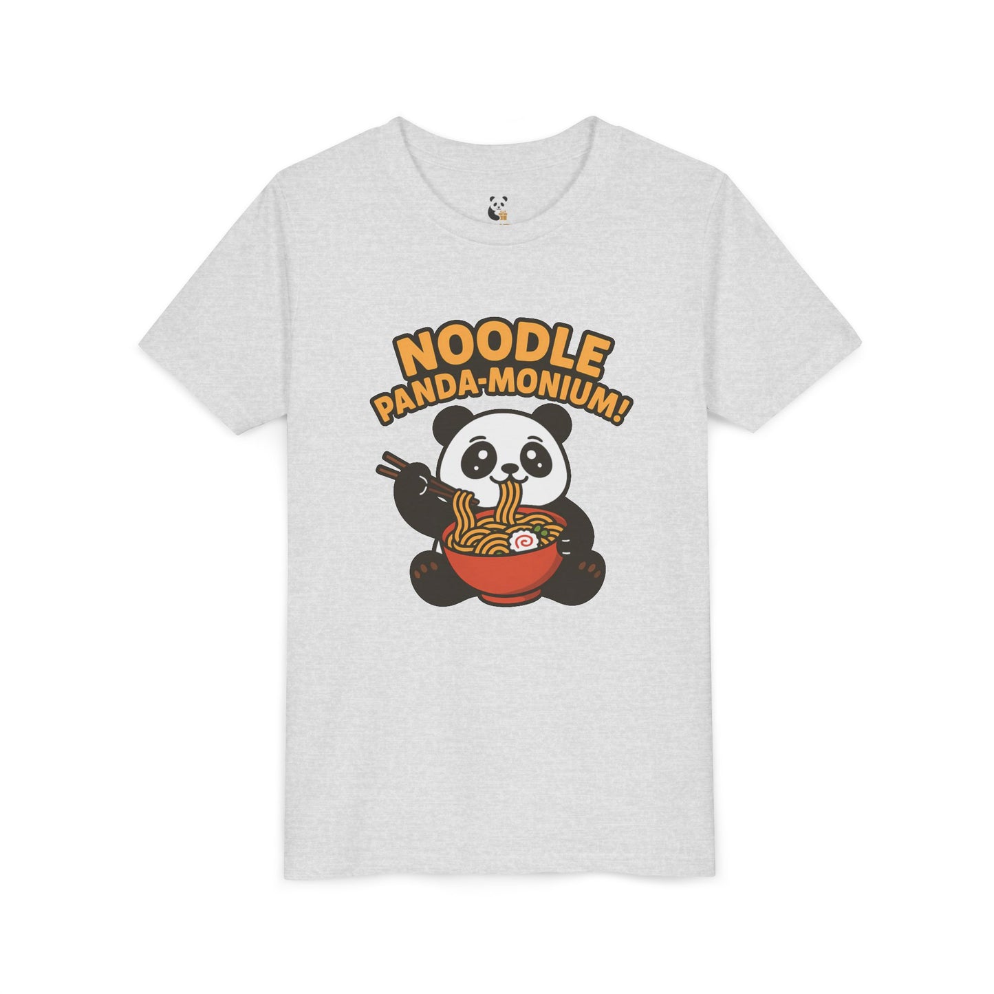 Kids Tee - Cute Panda Eating Noodle Design