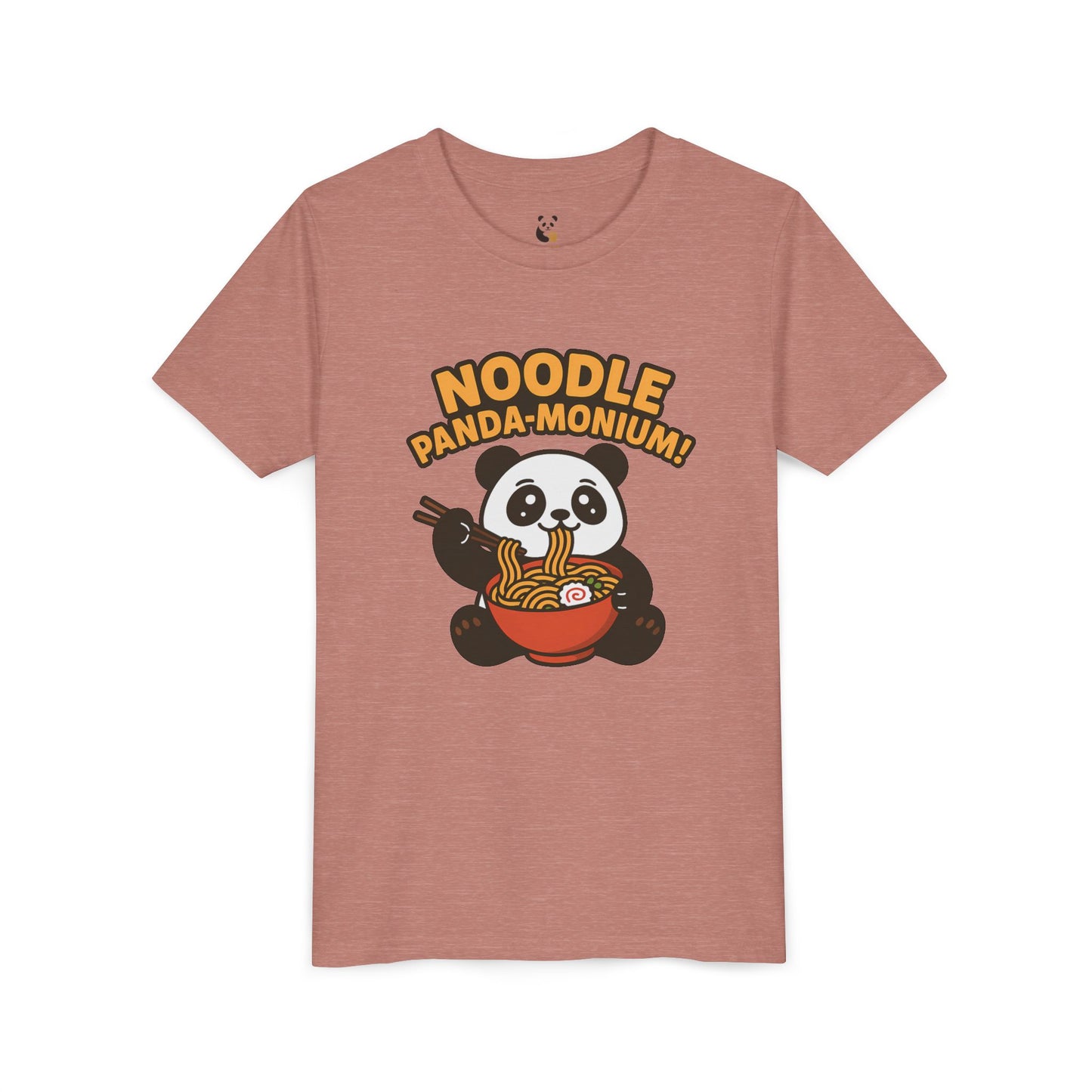 Kids Tee - Cute Panda Eating Noodle Design