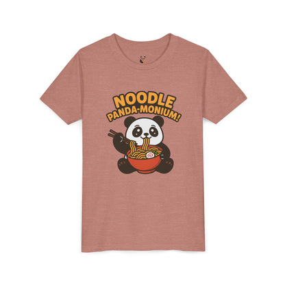 Kids Tee - Cute Panda Eating Noodle Design