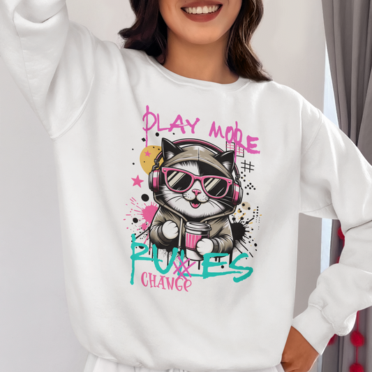 Cute Graffiti Cat Sweatshirt